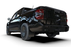 Ford Maverick Mud Flap - Rally Armor - Metallic Black Logo - Black - `22-`26